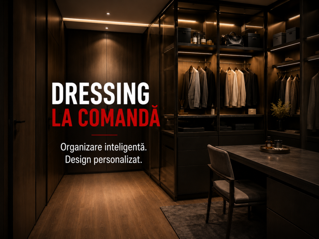 Dressing la comandă cu bare pentru haine și iluminare LED, Ventana Home Concept Iași
