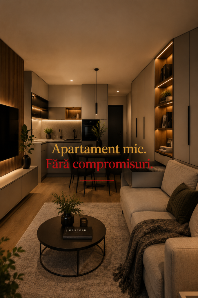 Mobilă la comandă pentru apartament mic în Iași – amenajare modernă și optimizare inteligentă a spațiului