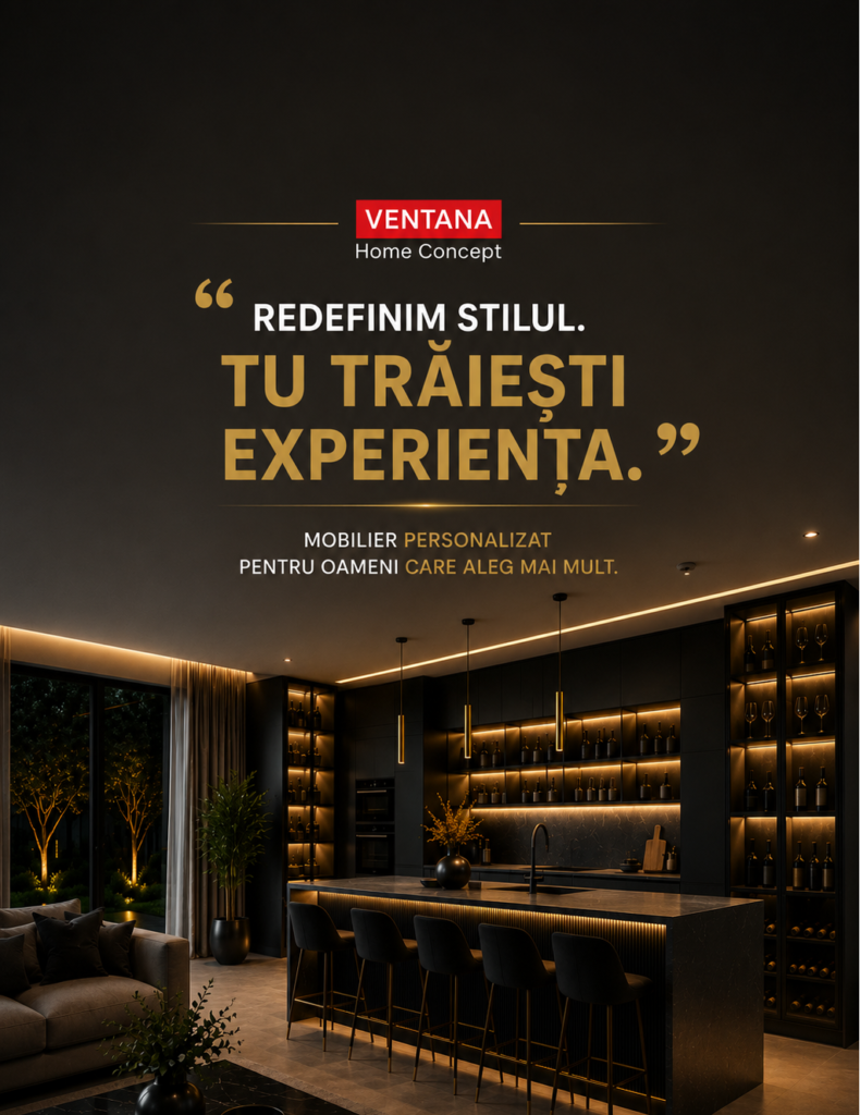 Ventana Home Concept – design interior premium și mobilier personalizat în Iași